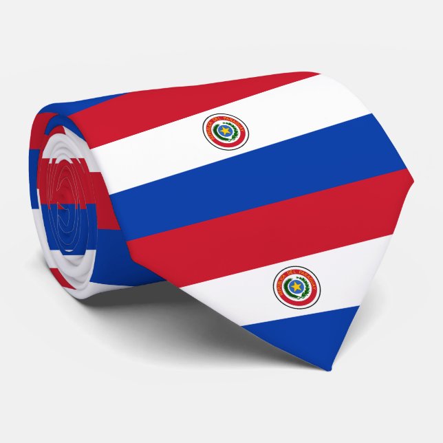 Gravata bandeira do Paraguai (Rolled)