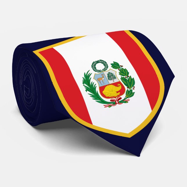 Gravata Bandeira do Peru (Rolled)