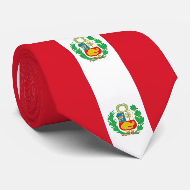 Gravata Bandeira do Peru (Rolled)