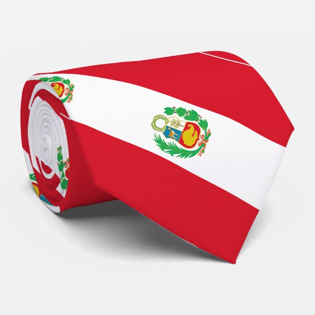 Gravata Bandeira do Peru (Rolled)