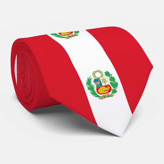 Gravata Bandeira do Peru (Rolled)