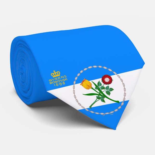 Gravata Bandeira do Queens (Borough of Nova Iorque) (Rolled)