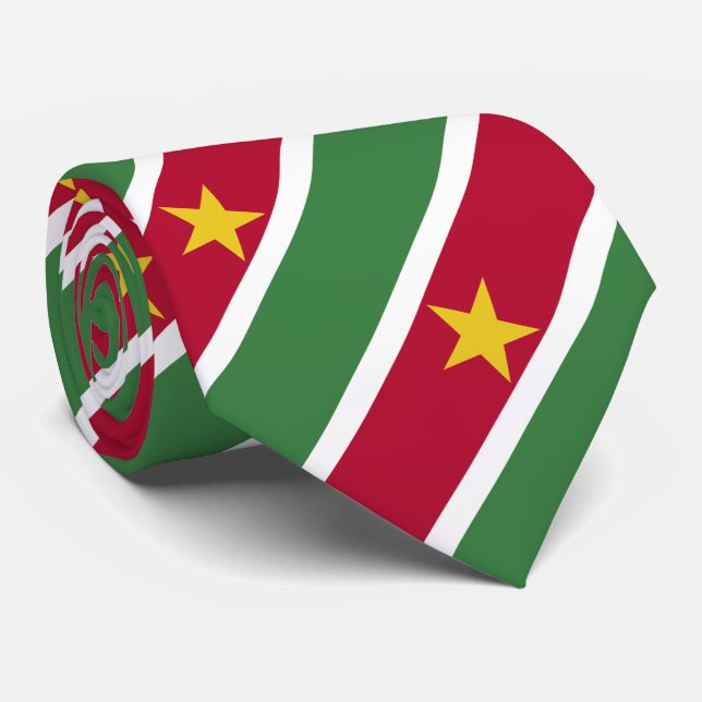 Gravata Bandeira do Suriname (Rolled)