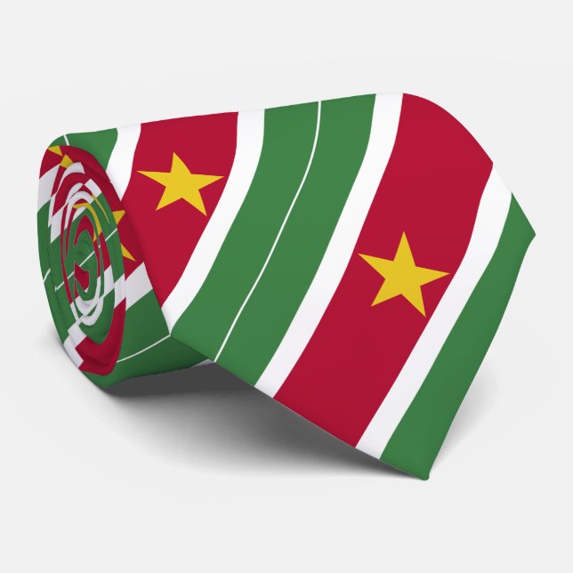 Gravata Bandeira do Suriname (Rolled)