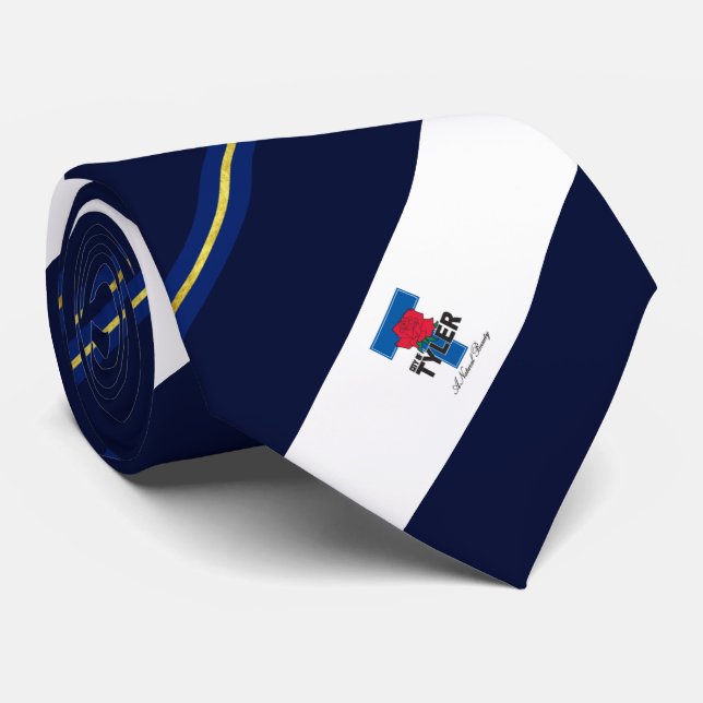 Gravata Bandeira do Tyler (Texas) (Rolled)