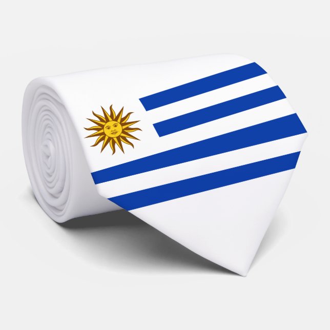 Gravata Bandeira do Uruguai (Rolled)