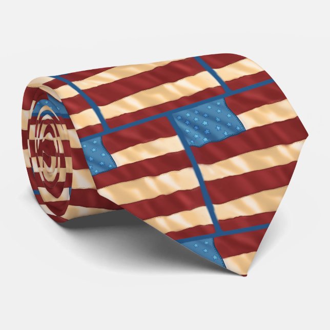 Gravata Bandeira dos EUA (Rolled)