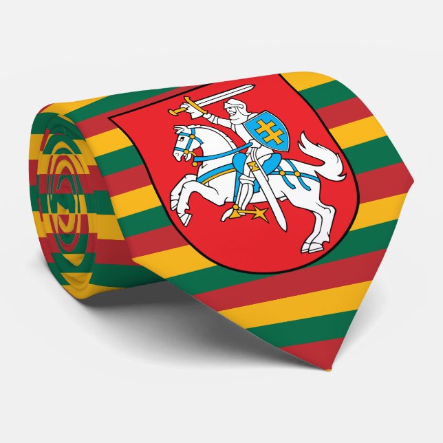 Gravata Bandeira e Casaco de Armas da Lituânia (Rolled)