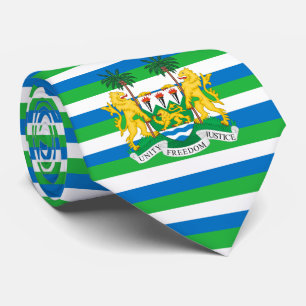 Gravata Bandeira e Casaco de Armas da Serra Leoa