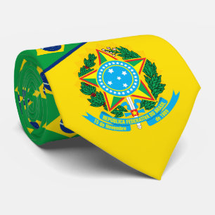 Gravata Bandeira e Casaco de Armas do Brasil