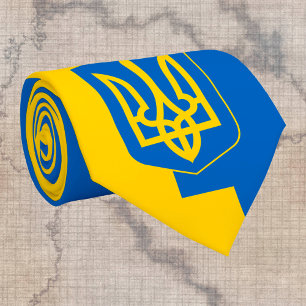 Gravata Bandeira e negócios ucranianos Ucrânia, viagem /es