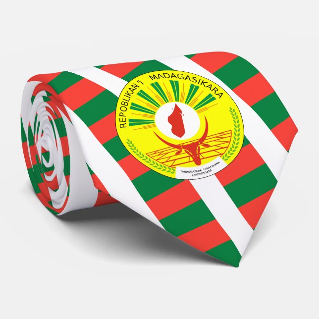Gravata Bandeira e selo malgaxe, Bandeira de Madagascar (Rolled)