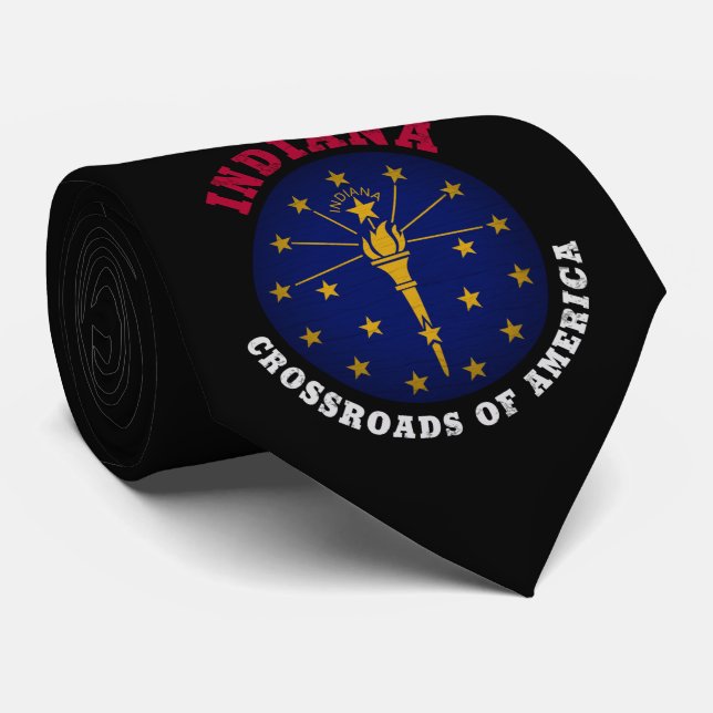 GRAVATA BANDEIRA ESTADUAL INDIANA CROSSROADS (Rolled)