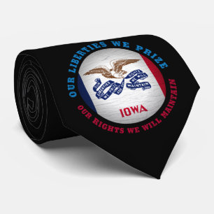 GRAVATA BANDEIRA ESTATAL DE IOWA HAWKEYE