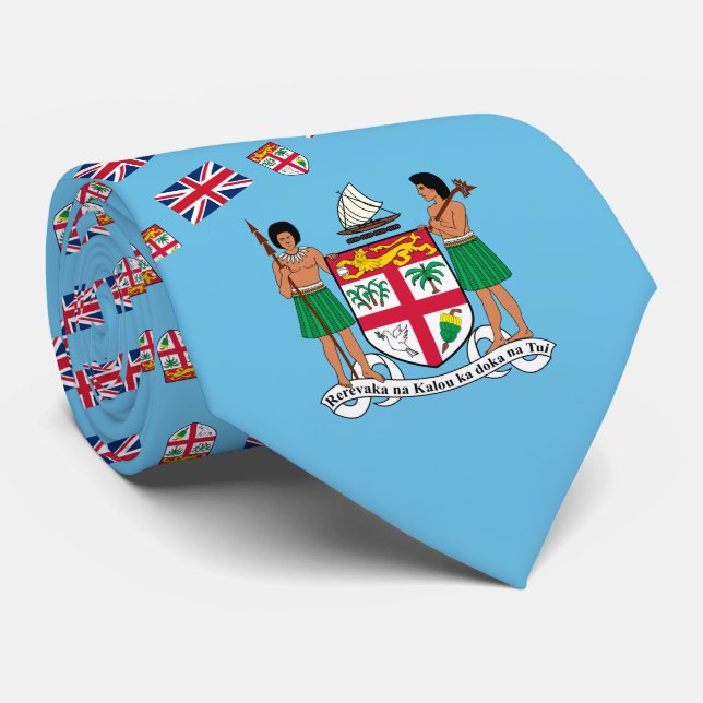 Gravata Bandeira Fijiana e Casaco de Armas, Bandeira das F (Rolled)