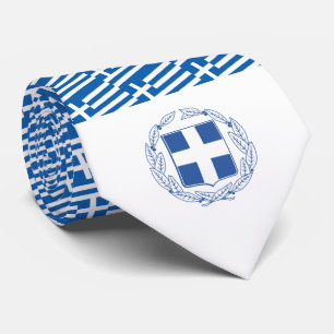Gravata Bandeira grega e Casaco de armas, bandeira da Gréc
