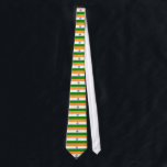 Gravata Bandeira indiana Tie<br><div class="desc">Amarre com bandeira da República da Índia,  açafrão,  bandeira verde e branca com símbolo Ashoka Chakra (Dhammachakra) azul</div>