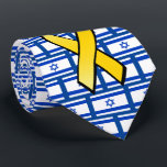 Gravata Bandeira Israelense Traga-Os Para Casa Libertando<br><div class="desc">Esta gravata do pescoço mostra seu amor por Israel,  com a bandeira israelense e fitas amarelas simbolizando Traga-os para casa para os reféns israelenses detidos em Gaza.</div>