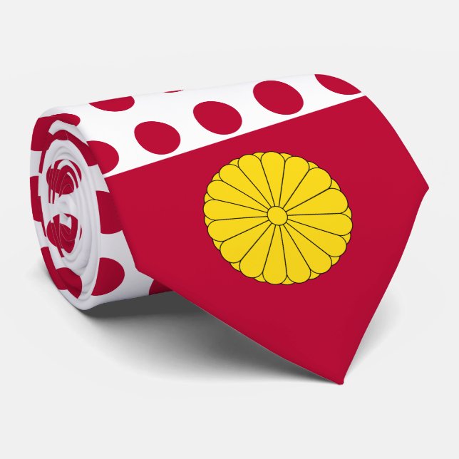 Gravata Bandeira japonesa e selo imperial, bandeira do Jap (Rolled)