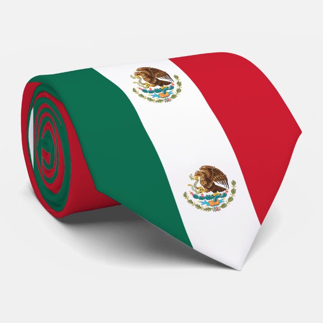 Gravata Bandeira Mexicana (Rolled)