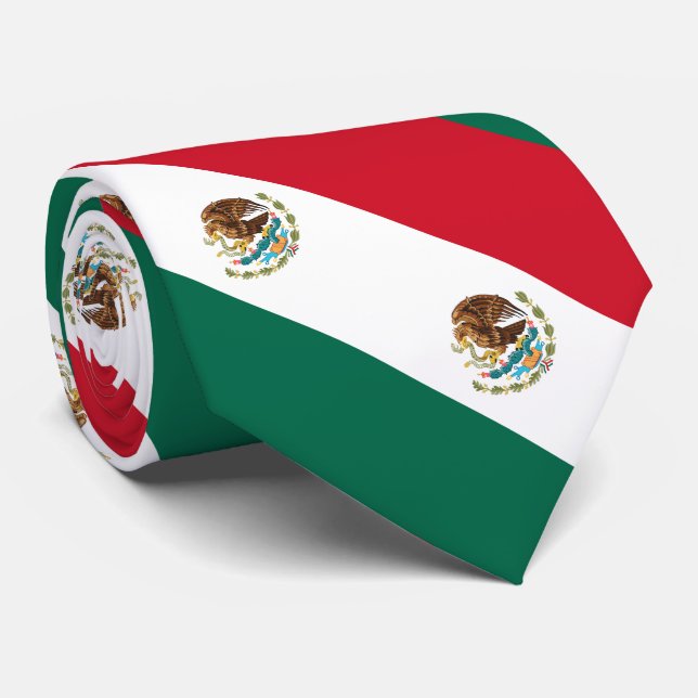 Gravata Bandeira mexicana (Rolled)