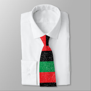 Gravata bandeira pan-africana, história negra afro-america