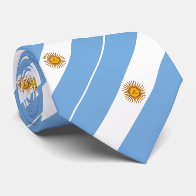 Gravata Bandeira Patriótica Argentina (Rolled)