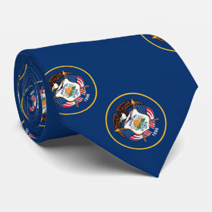 Gravata Bandeira patriótica do estado de Utá
