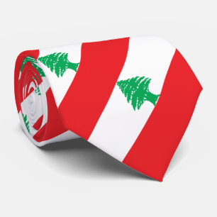Gravata Bandeira Patriótica do Líbano