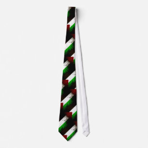 Gravata Bandeira preta de Palestina do Grunge