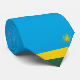 Gravata Bandeira Ruandesa (Ruanda) (País Africano)