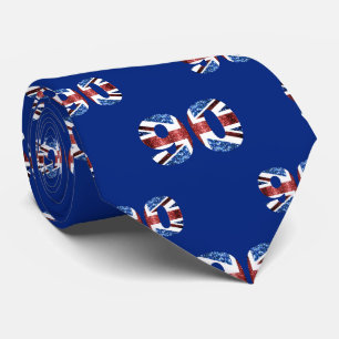 Gravata Bandeira Sparkly do número BRITÂNICO 90 de Reino