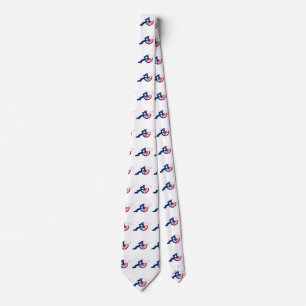 Gravata Bandeira Texana Com Silhueta De Canhão Da Guerra 