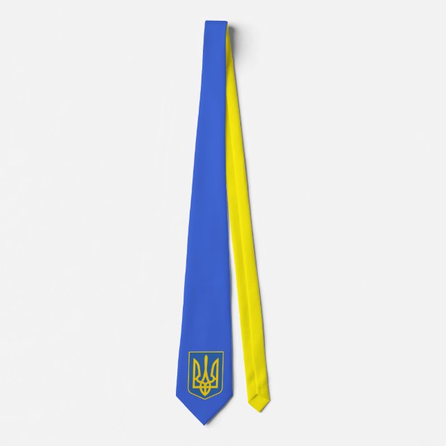 Gravata Bandeira Trident da Ucrânia (Frente)