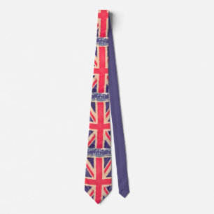 Gravata BANDEIRA UNION JACK grunge + sua ideia
