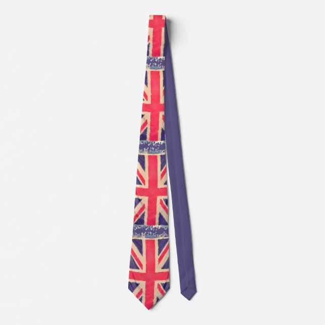 Gravata BANDEIRA UNION JACK grunge + sua ideia (Frente)