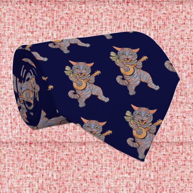 Gravata Banjo Playing Cat (Criador carregado)