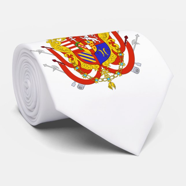 Gravata Banner branco vermelho Grão-Ducado da Toscana (Rolled)