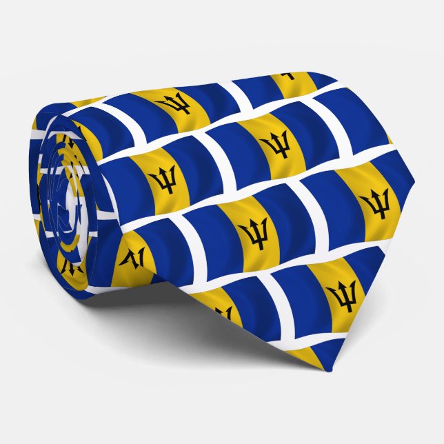 Gravata Barbados Flag Tie (Rolled)