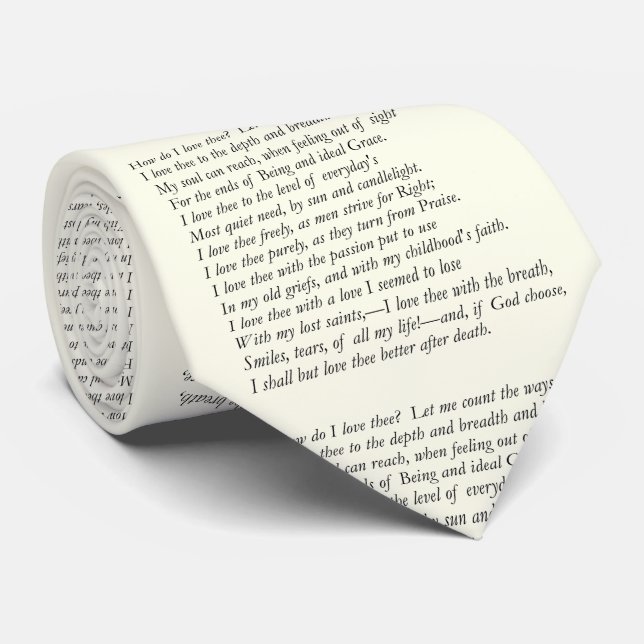 Gravata Barrett Browning - Sonnets dos portugueses 43 (Rolled)