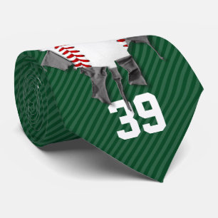 Gravata Basebol rasgado (escuro/personalizado)