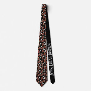 Gravata Basset Hound Print Neck Tie