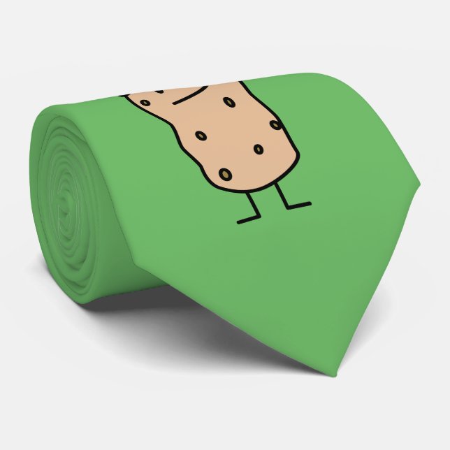 Gravata Batatas da batata que vestem o chapéu do papai (Rolled)