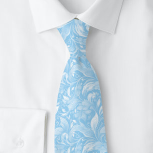 Gravata Batik Botânico Baby Blue