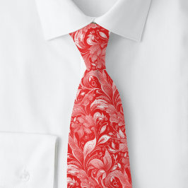 Gravata Batik Botânico Carmesim
