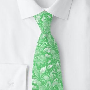 Gravata Batik Botânico Esmeralda