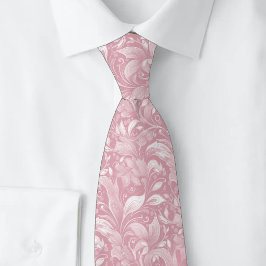 Gravata Batik Botânico Rosa Empoeirado