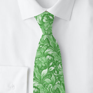 Gravata Batik Botânico Verde Floresta