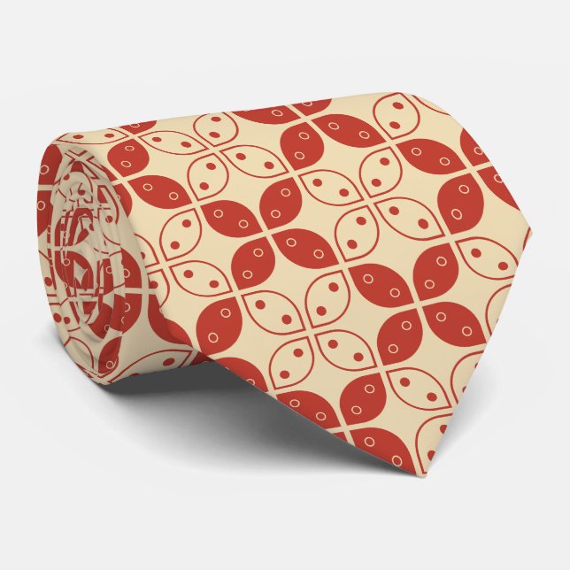 Gravata Batik Kawung, Padrão Indonésia, Javanês, Étnico (Rolled)