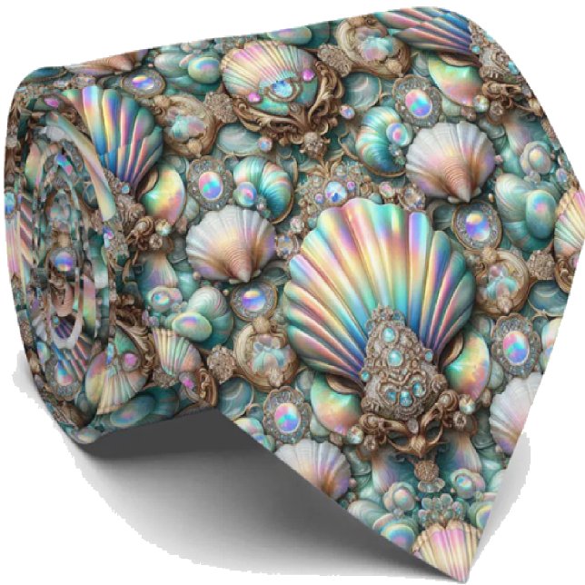 Gravata Beach Lovers | Padrão de Concha de Opala D (Criador carregado)